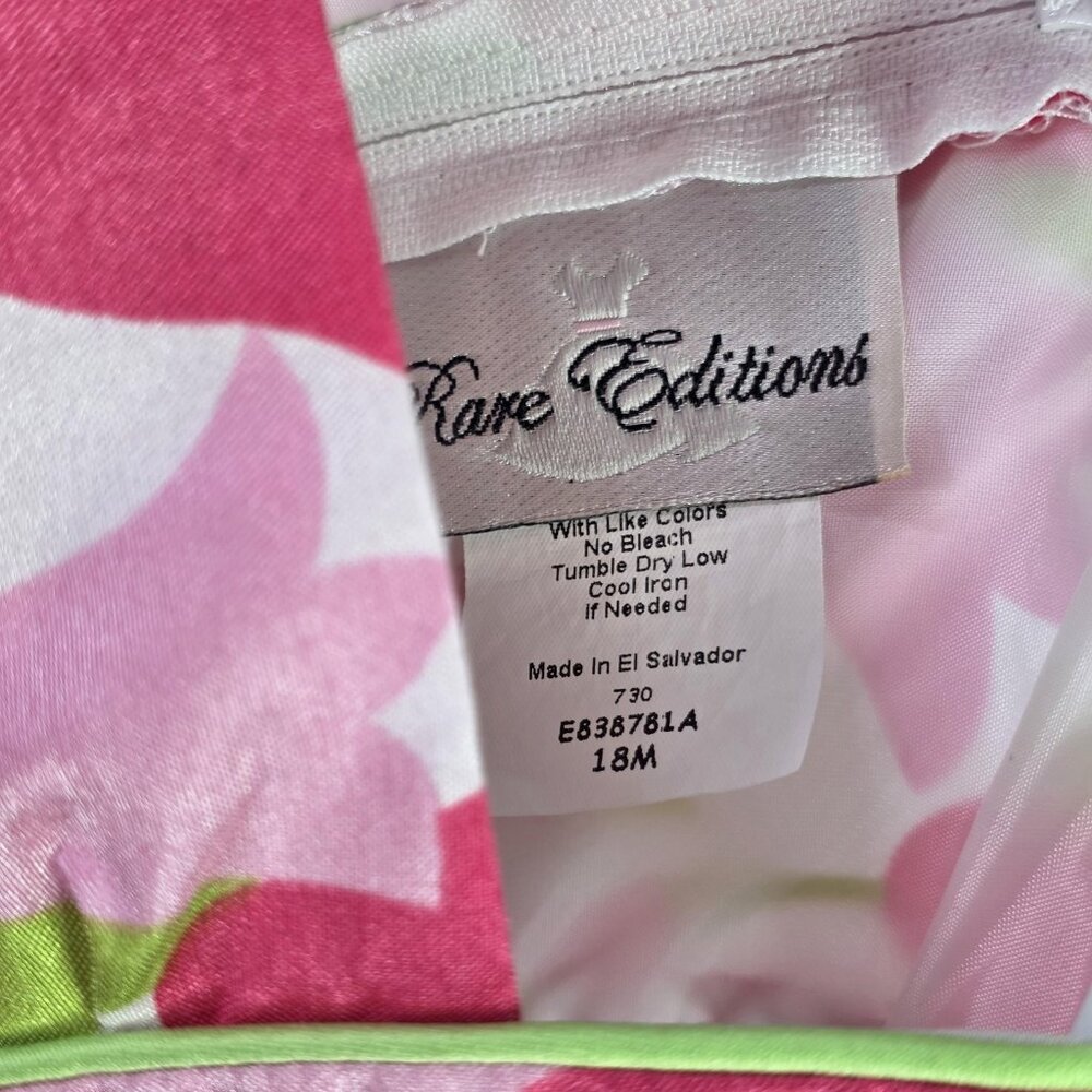 Rare Editions Dress Girls 18M Pink Tulip Floral Fit & Flare Party Spring Easter - Picture 3 of 11